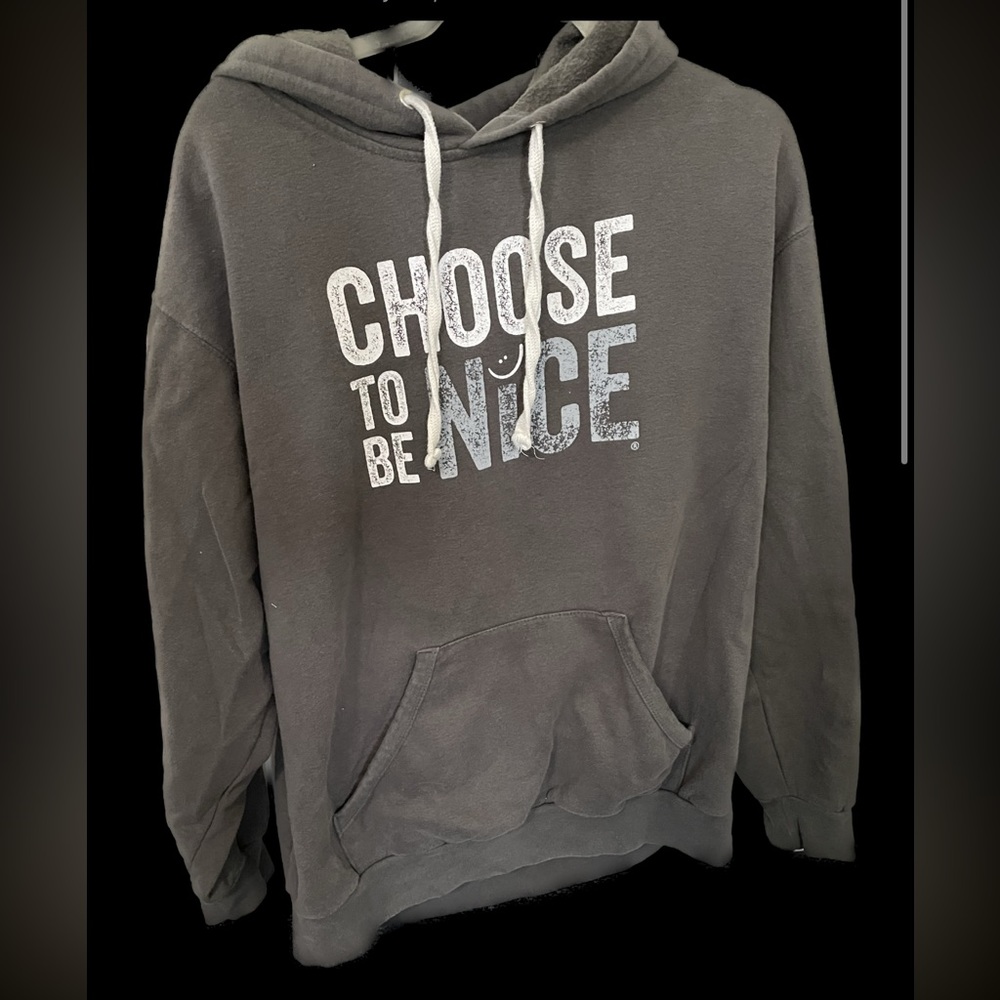 Vintage “Choose to be nice” fleece hoodie